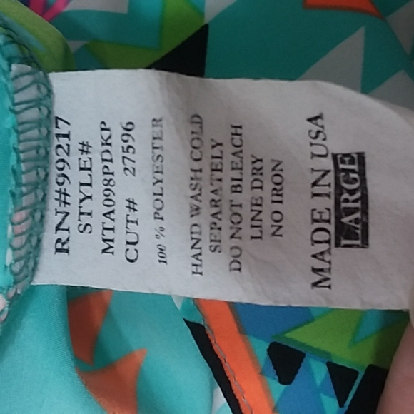 *5/$20* Moa Moa Mint Aztec 3/4 Sleeve Blouse - Picture 9 of 9